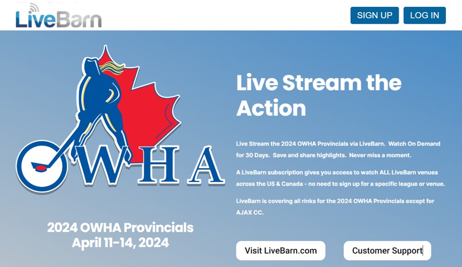 OWHA Provincials Website by RAMP InterActive